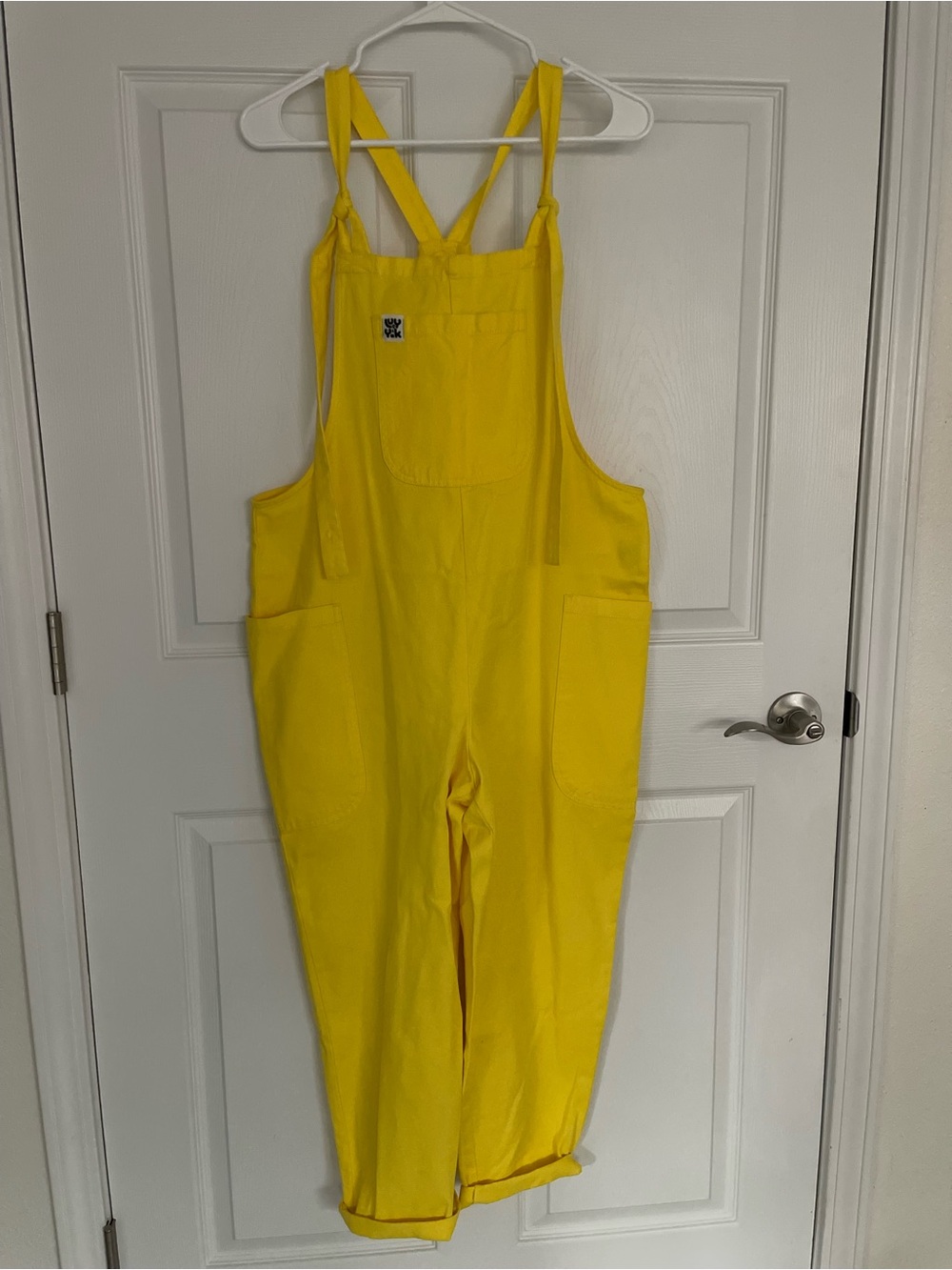 Lucy & Yak brilliant yellow overalls jumpsuit